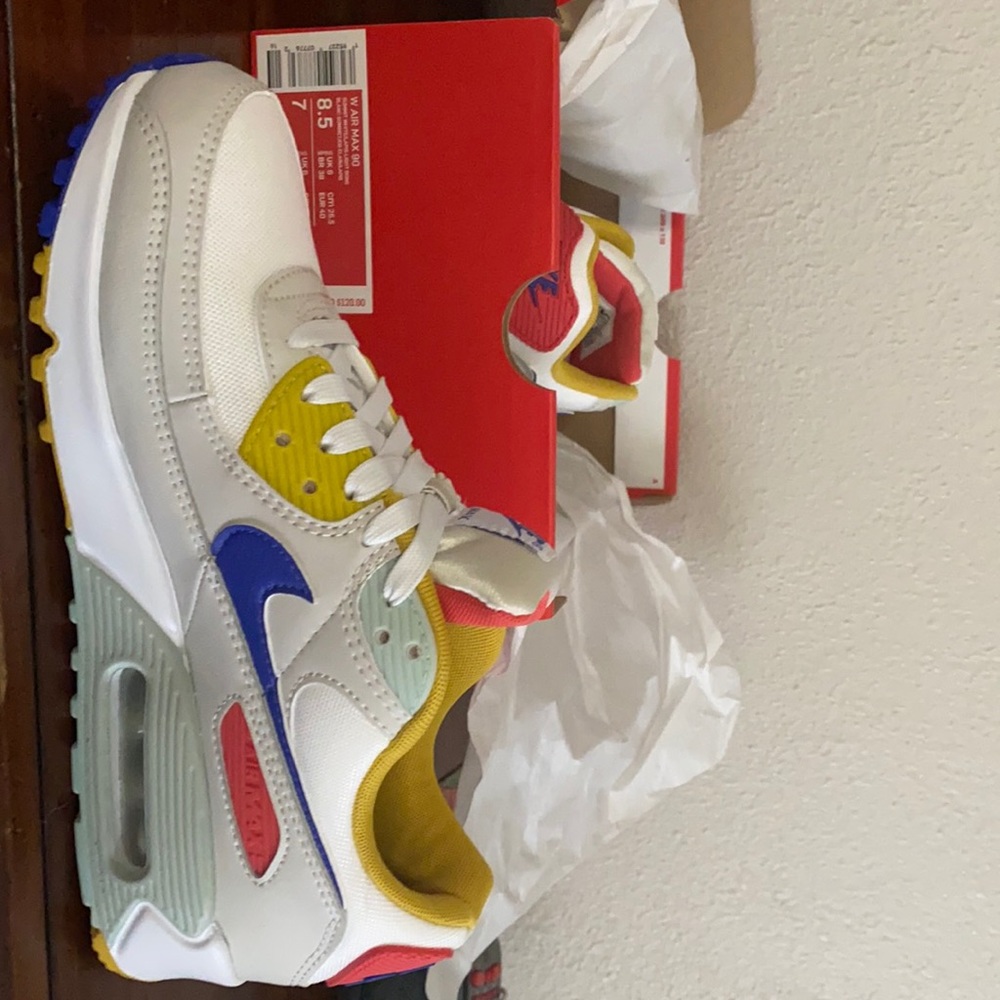 Nike air max 90. Brand new. Tiny little flaw on the toe of the shoe.